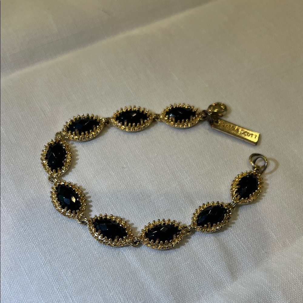 Kendra Scott Black and Gold Art Deco Bracelet
